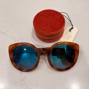 DIFF Luna Tortoise Sunglasses and A New Day Mini Jewelry Case/Holder Bundle